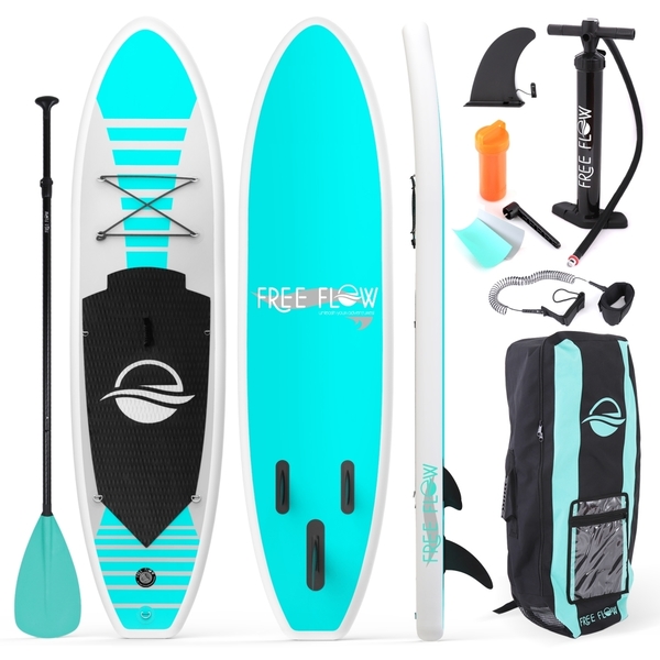 Serenelife Free-Flow Inflatable Sup - Stand Up Water Paddle-Board, SLSUPB105 SLSUPB105